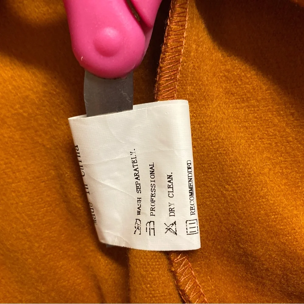 NWT Cabincore Stylewe wool cloak in orange.Oversized BOHO.Size XL